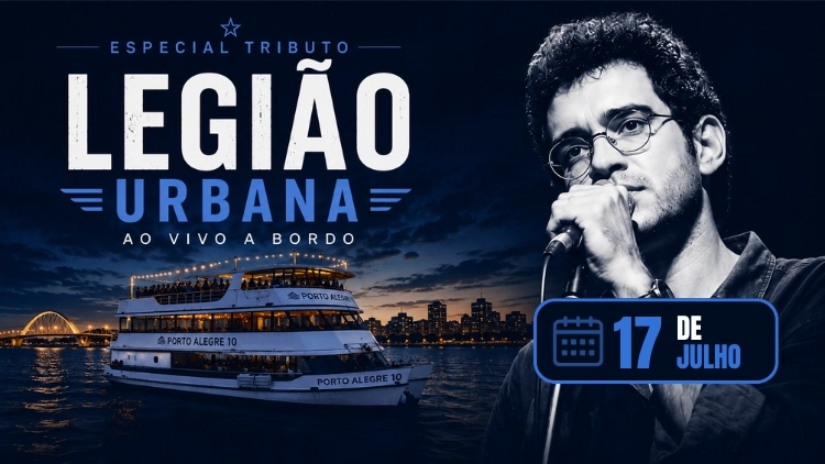 Passeio de Barco com Show Tributo Legi&atilde;o Urbana 
